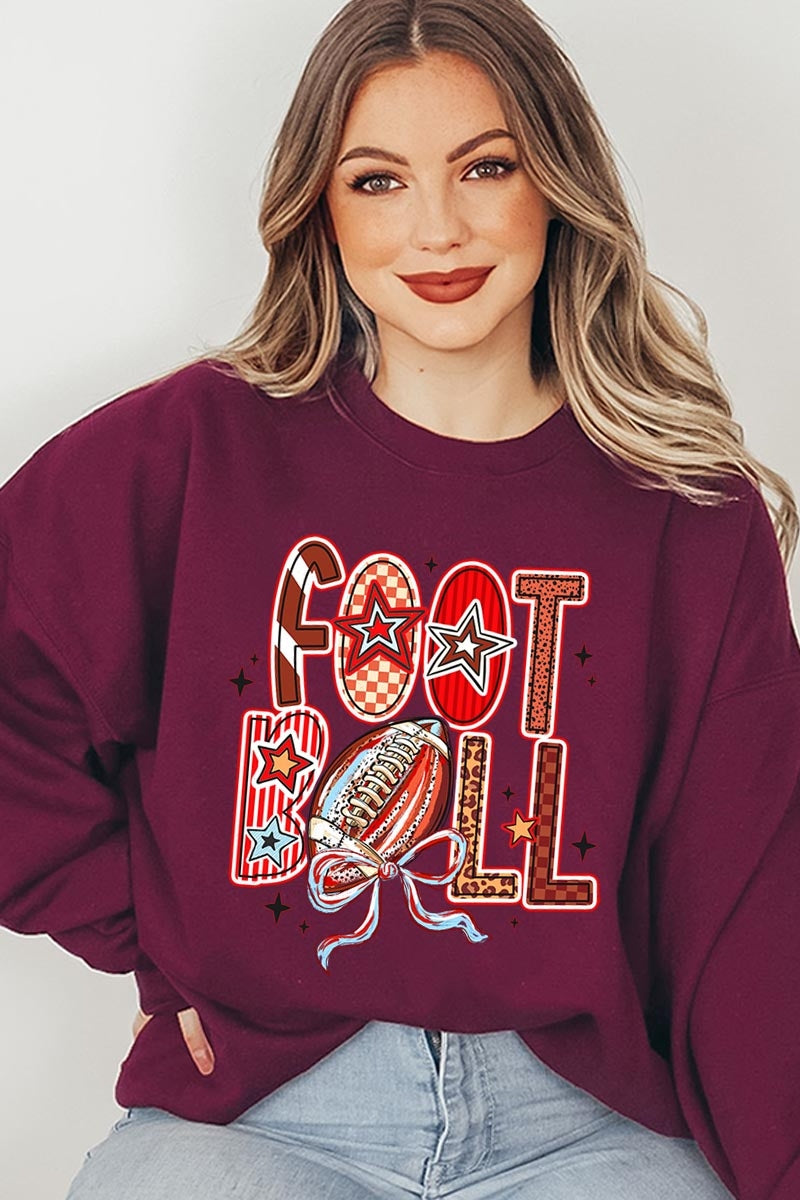 UL180-E3053 Brushstroke Football Graphic Sweatshirt $20