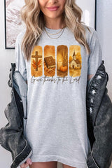 US3001-E3169 Give Thanks To The Lord Graphic Tee $12.5