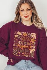 UL180-E3136 Take Me To The Pumpkin Patch Graphic Sweatshirt $20