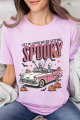 US3001-E3142 Spooky Skeleton Graphic Tee $12.5