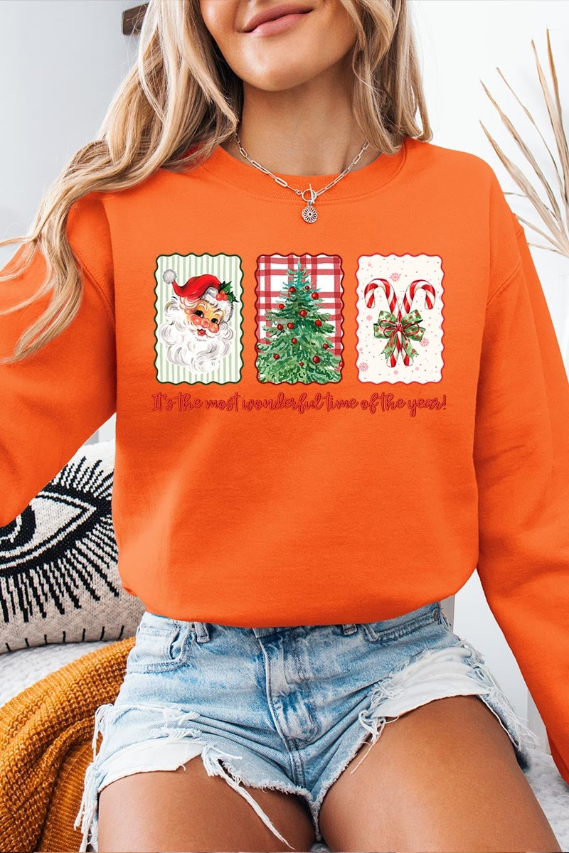 UL180P-E3201 Most Wonderful Time Graphic Plus Sweatshirt $25