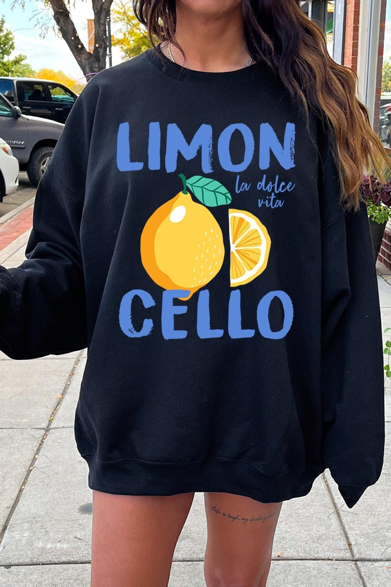 UL180-E3056 Limoncello Graphic Sweatshirt $20