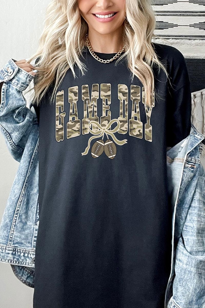 5000P-E3131 Football Game Day Camo Plus Heavy Cotton Tee $12.75