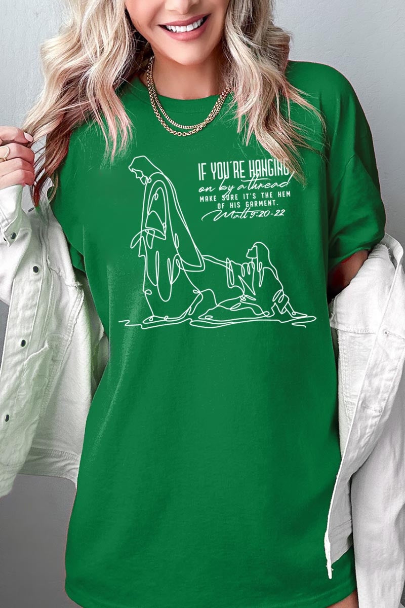 5000-E3075 If Youu2019re Hanging On Graphic Heavy Cotton Tee $9