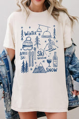 5000-E3188 Ski Doodle Graphic Heavy Cotton Tee $9