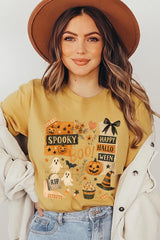 US3001P-E3084 Halloween collage Graphic Plus Tee $16