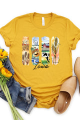 US3001-E3061IA Iowa State Brushstroke Graphic Tee $12.5