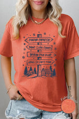 5000P-E3189 Ski Lodge Signs Graphic Plus Heavy Cotton Tee $12.75
