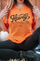 US3001P-E3095 Howdy Desert Western Graphic Plus Tee $16