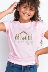 US3001Y-E3183Z Nativity Gift Kids Graphic Tee $11