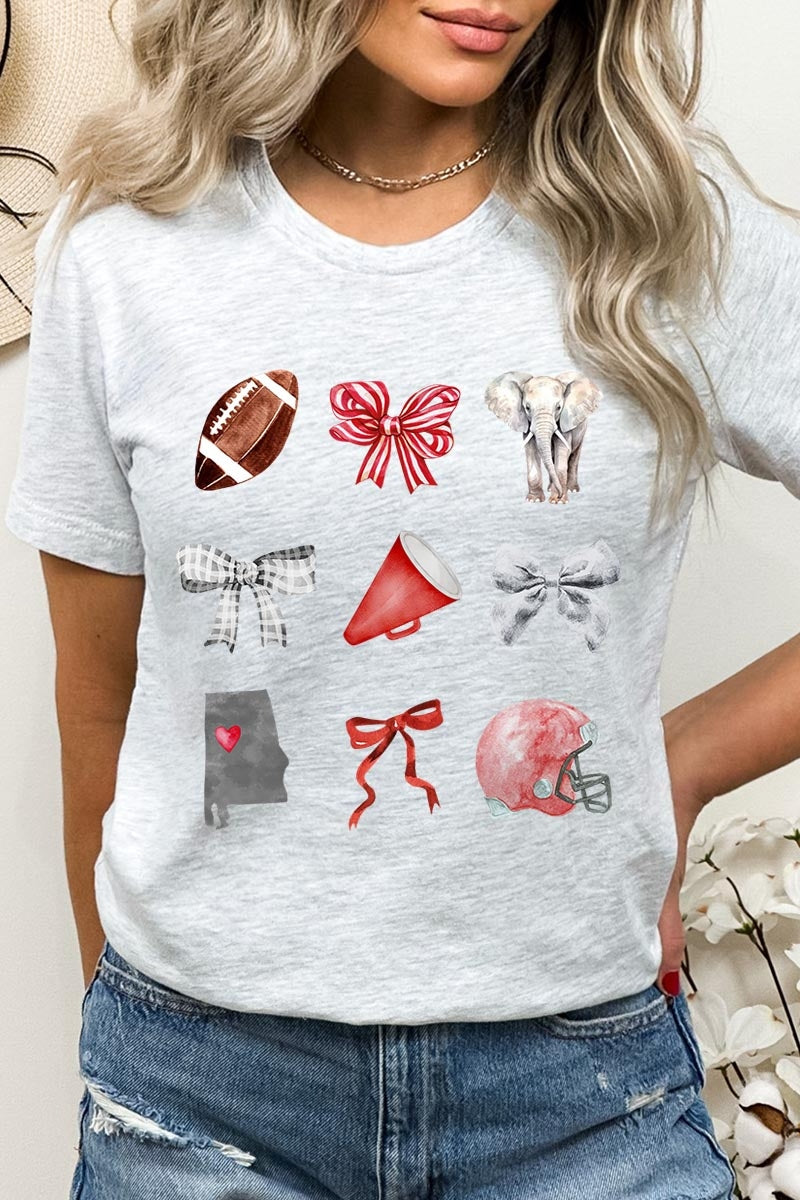 US3001-E3076 Alabama Football Graphic Tee $12.5