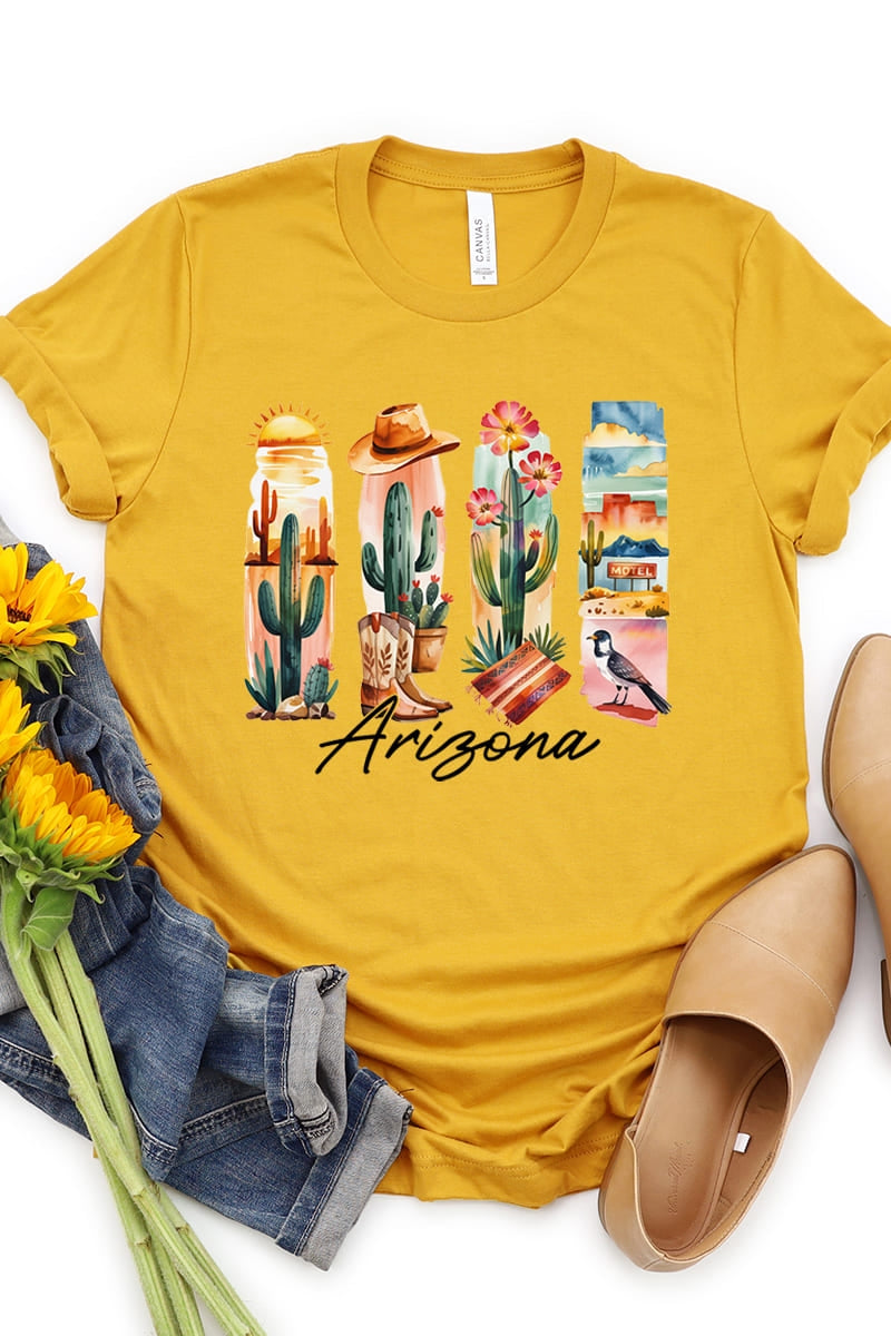 US3001P-E3061AZ Arizona State Brushstroke Graphic Plus Tee $16