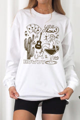 UL240P-E3097 Cowgirl Country Music Graphic Plus Long Sleeve Tee $17