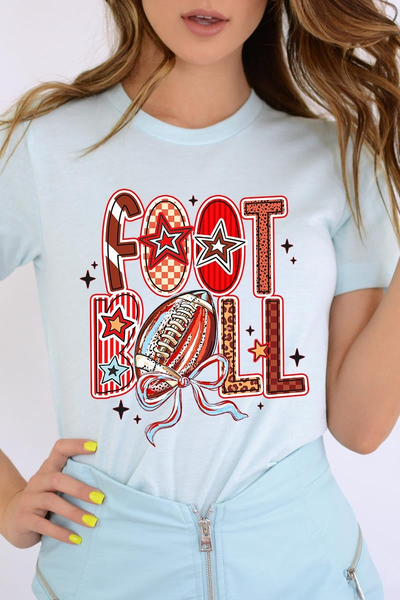 US3001P-E3053 Brushstroke Football Graphic Plus Tee $16