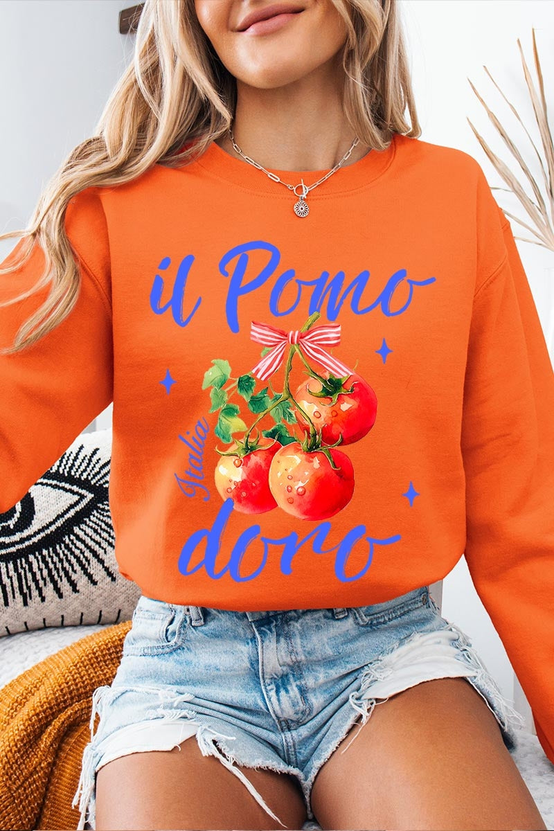 UL180-E3070 Il Pomodoro Tomato Art Graphic Sweatshirt $20
