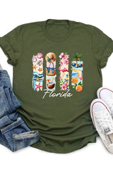 US3001-E3061FL Florida State Brushstroke Graphic Tee $12.5