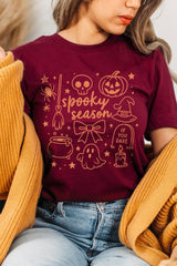 US3001P-E3141 Halloween Doodle Graphic Plus Tee $16