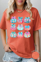 5000-E3137 Coquette Pumpkin Graphic Heavy Cotton Tee $9