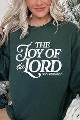 UL180P-E3179 Joy of the Lord Graphic Plus Sweatshirt $25