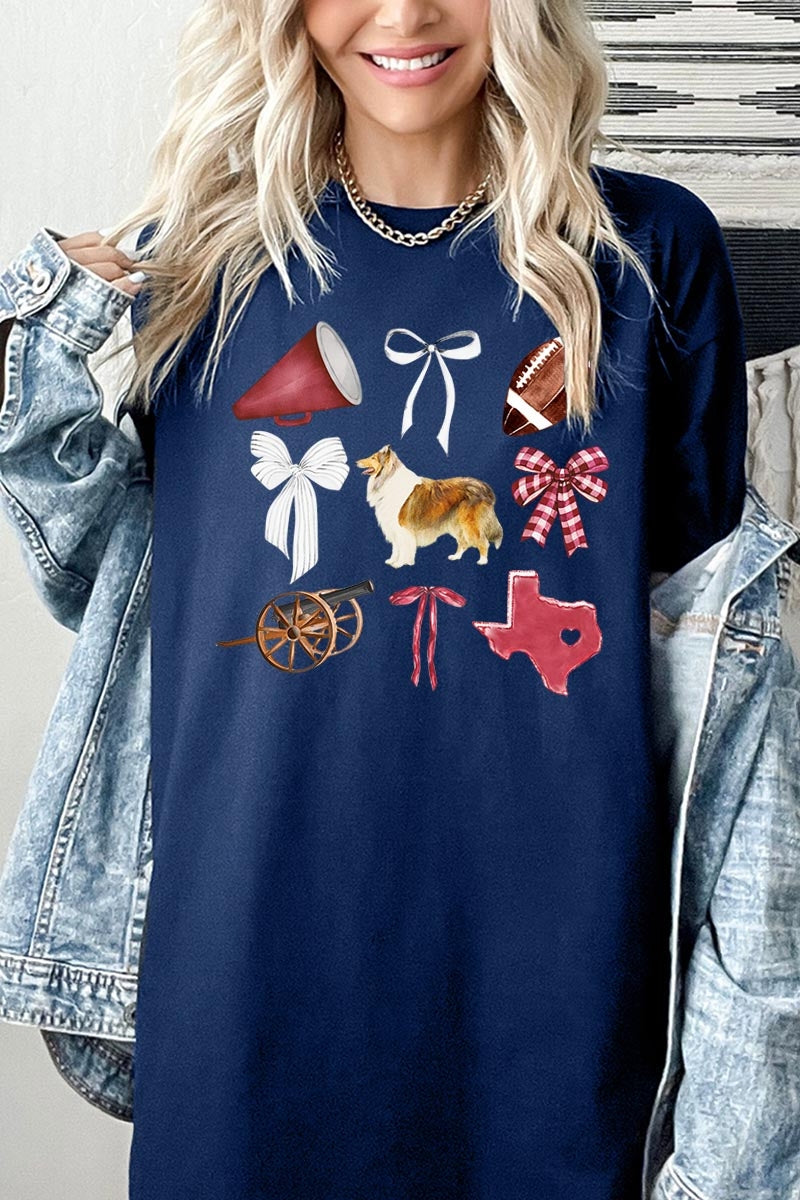 5000P-E3079 Texas Football Graphic Plus Heavy Cotton Tee $12.75
