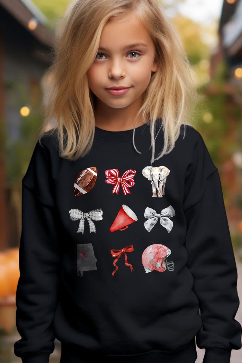 UL180B-E3076Z Alabama Football Kids Graphic Sweatshirt $20