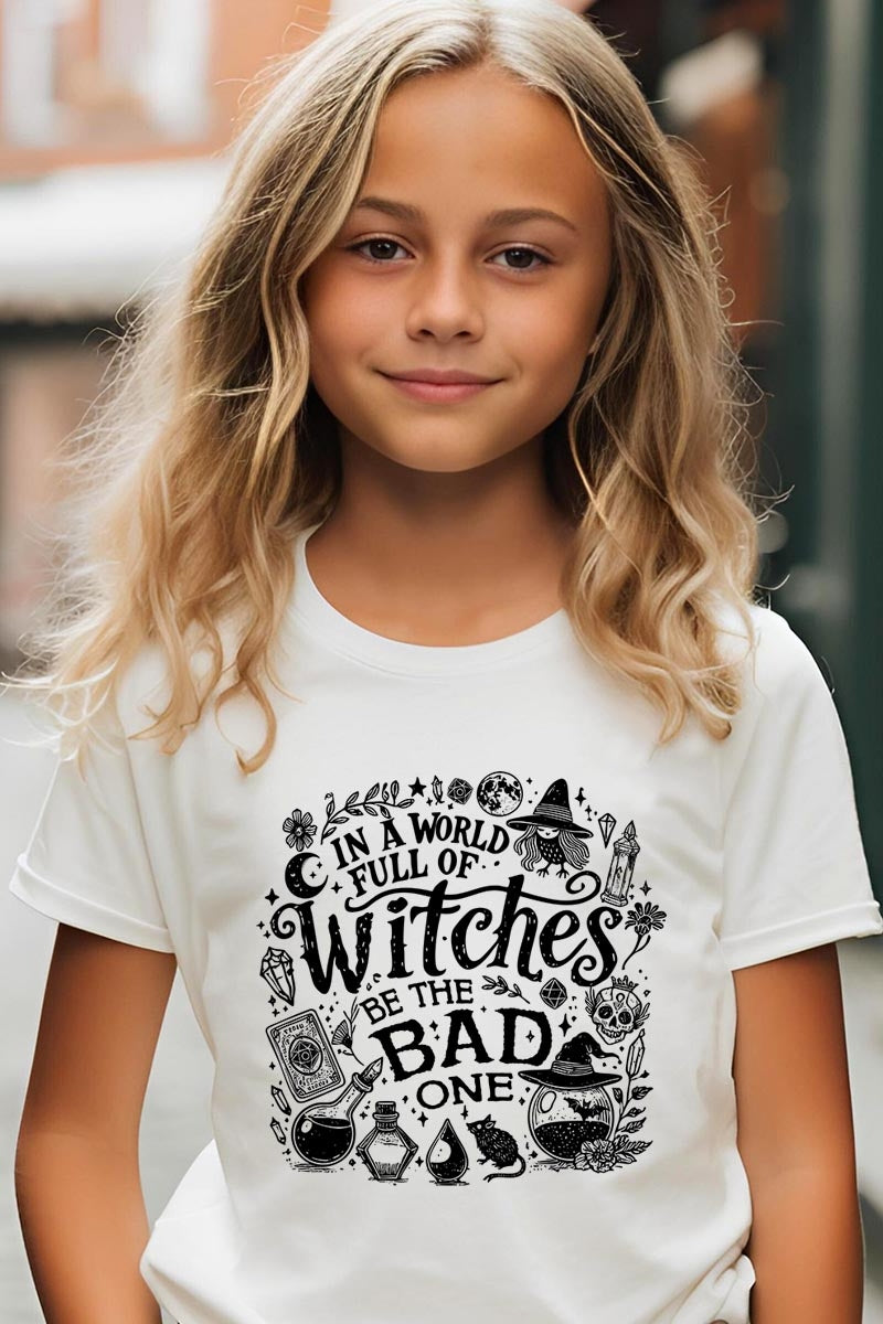 US3001Y-E3139Z In a World of Witches Kids Graphic Tee $11