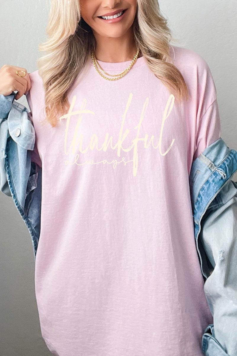 5000-E3170 Thankful Graphic Heavy Cotton Tee $9