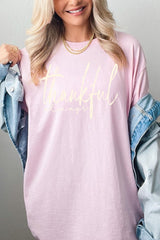 5000-E3170 Thankful Graphic Heavy Cotton Tee $9