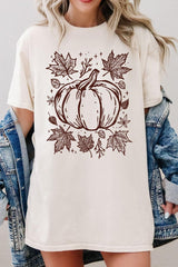 5000-E3162 Fall Pumpkin Graphic Heavy Cotton Tee $9
