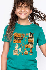 US3001Y-E3084Z Halloween collage Kids Graphic Tee $11