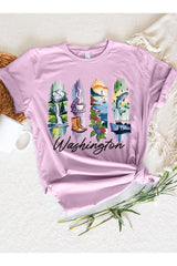 US3001-E3061WA Washington State Brushstroke Graphic Tee $12.5