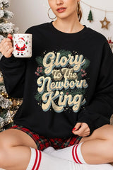UL180-E3220 Glory to the Newborn King Graphic Sweatshirt $20