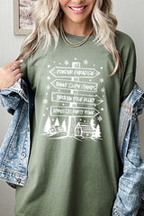 5000-E3189 Ski Lodge Signs Graphic Heavy Cotton Tee $9