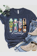 US3001-E3061KY Kentucky State Brushstroke Graphic Tee $12.5