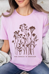 US3001-E3146 Christian Wildflower Graphic Tee $12.5