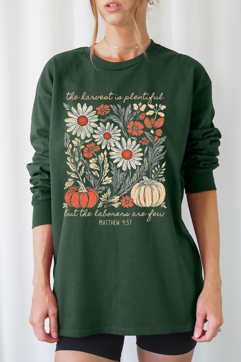UL240-E3173 Faith Harvest Graphic Long Sleeve Tee $13.75