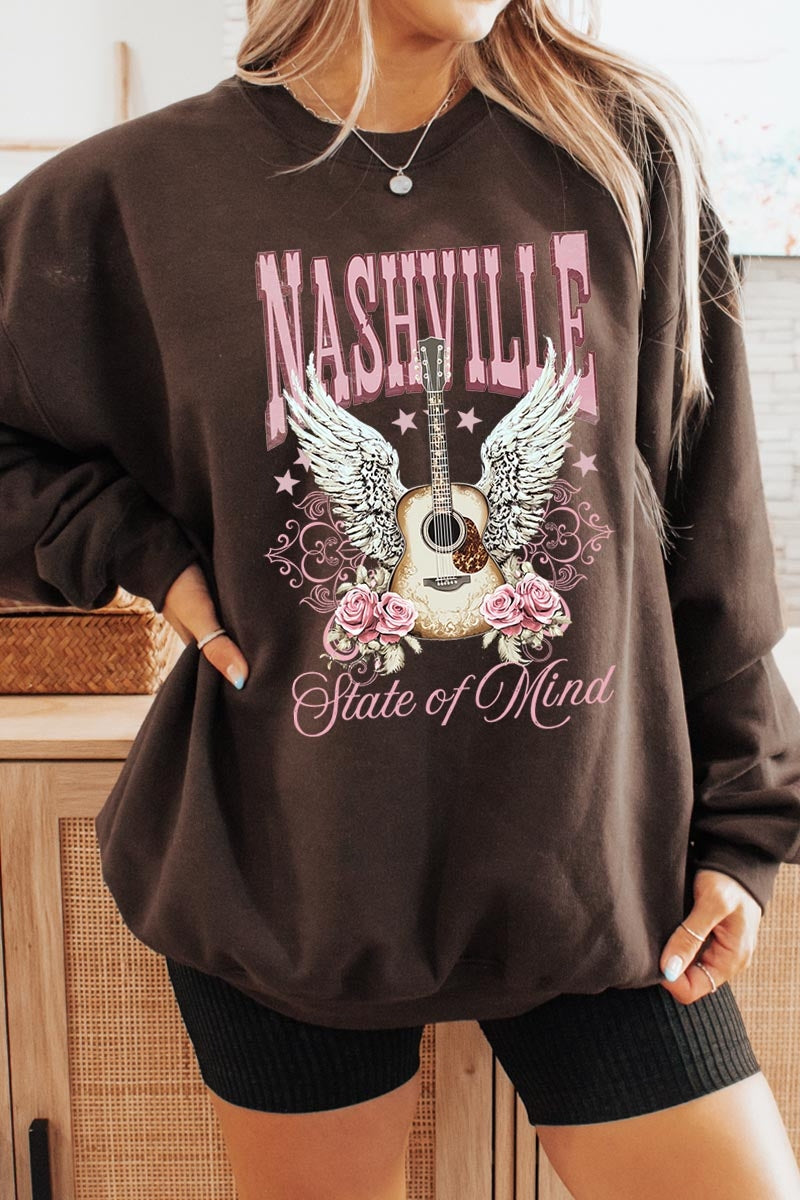 UL180P-E3157 Nashville Rose Graphic Plus Sweatshirt $25