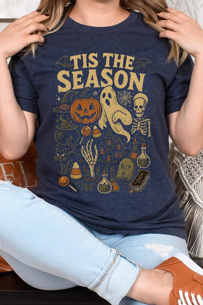 US3001-E3125 Tis The Season Halloween Graphic Tee $12.5