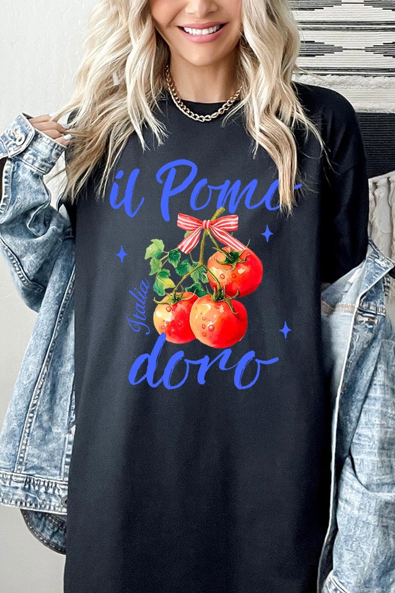 5000P-E3070 Il Pomodoro Tomato Graphic Plus Heavy Cotton Tee $12.75