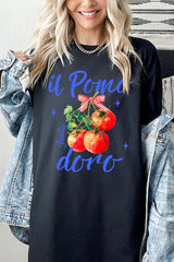 5000-E3070 Il Pomodoro Tomato Art Graphic Heavy Cotton Tee $9