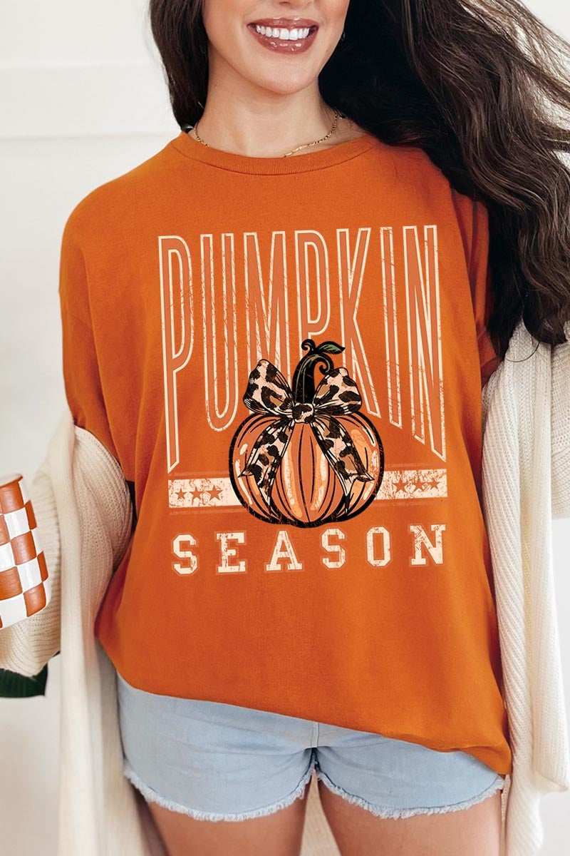 5000P-E3145 Pumpkin Season Graphic Plus Heavy Cotton Tee $12.75