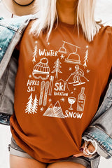US3001-E3188 Ski Doodle Graphic Tee $12.5