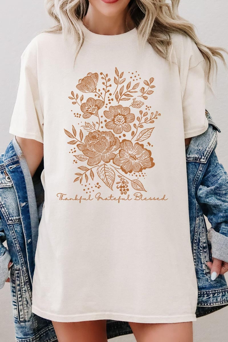5000P-E3155 Neutral Thanksgiving Graphic Plus Heavy Cotton Tee $12.75