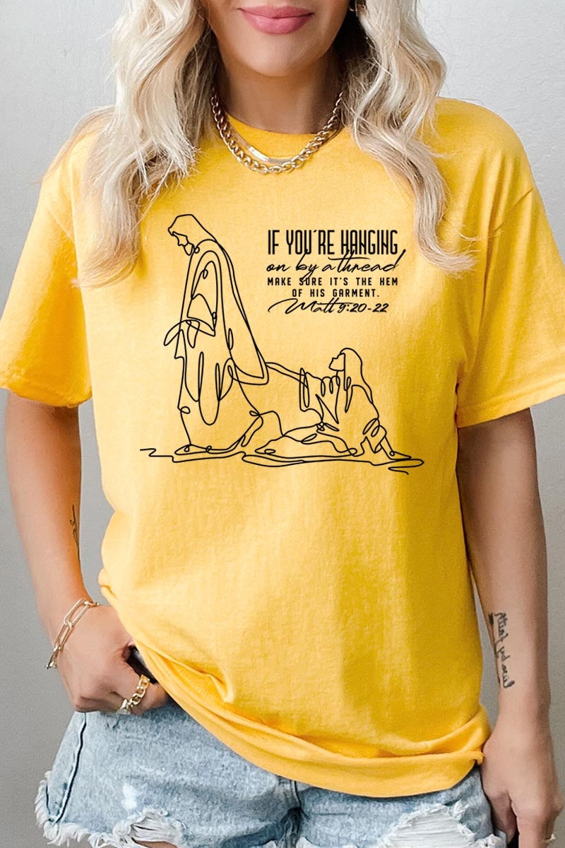 5000P-E3075 If Youu2019re Hanging On Graphic Plus Heavy Cotton Tee $12.75