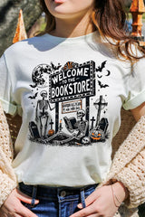 US3001-E3122 Bookstore Halloween Graphic Tee $12.5