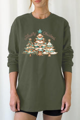 UL240P-E3185 Howdy Christmas Graphic Plus Long Sleeve Tee $17