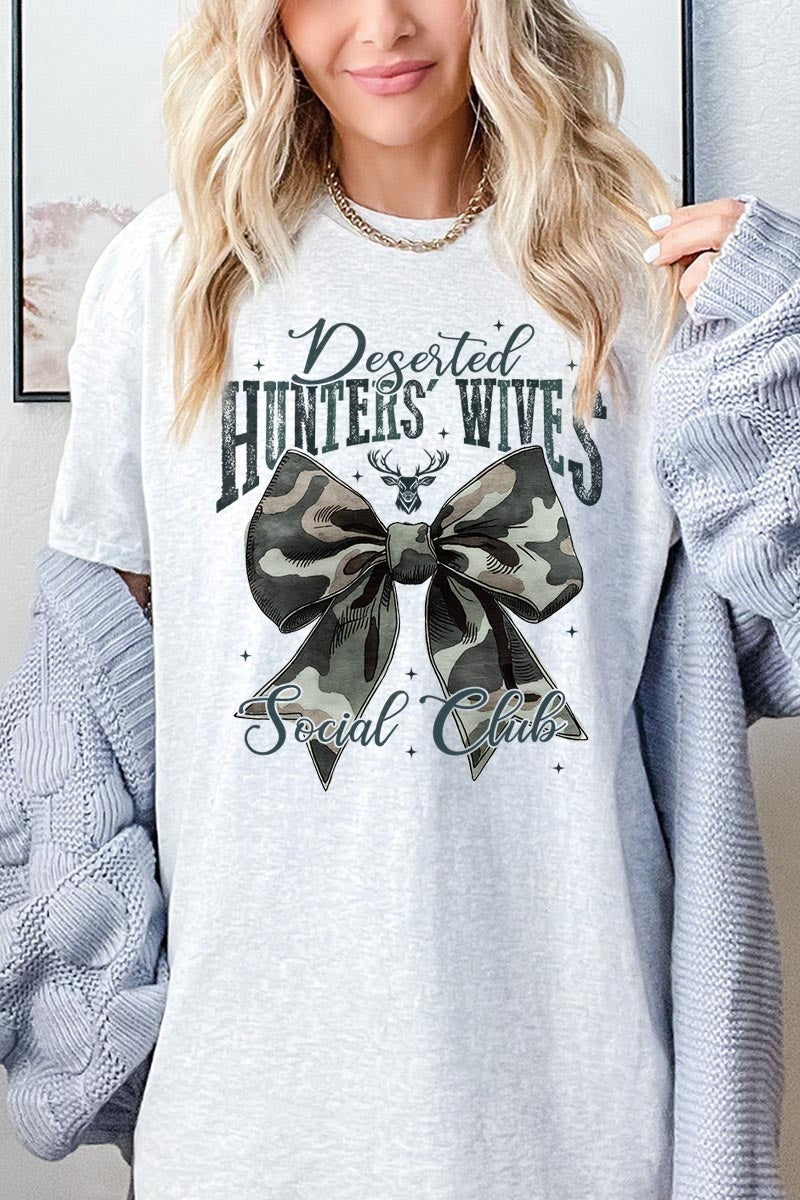 5000-E3193 Huntersu2019 Wives Social Club Graphic Heavy Cotton Tee $9