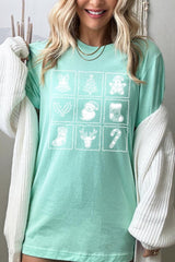 US3001P-E3215 Christmas Icons Graphic Plus Tee $16