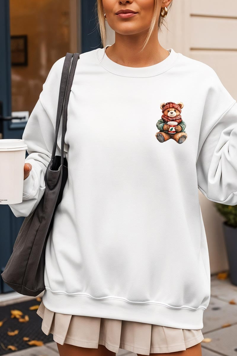 UL180-E3175 Christmas bear Graphic Sweatshirt $20