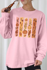 UL240-E3110 Brushstroke Boho Fall Graphic Long Sleeve Tee $13.75